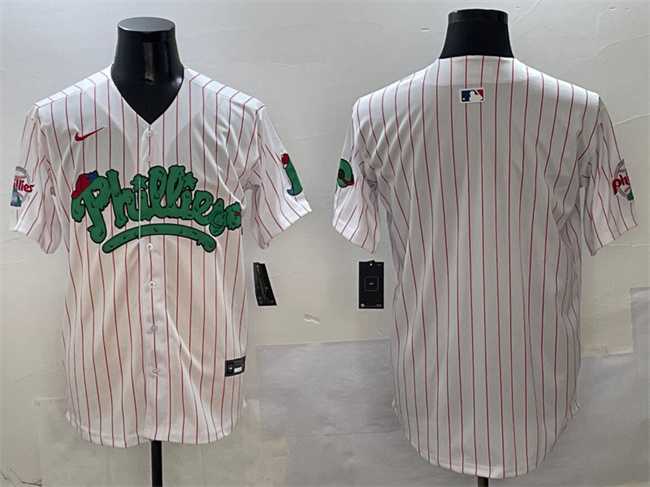 Men%27s Philadelphia Phillies Blank White Phanatic Limited Stitched Jersey